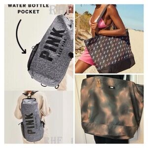 Three NWT PINK Victoria's Secret Tote Bags